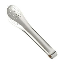 Stainless Steel BBQ Food Clip, Multi-Function Grill Tongs with Hole Design, Heat-Resistant Meat Turner for Korean Cooking, Non-Slip Handle, Dishwasher Safe Kitchen Utensil