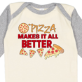 thumbnail image 4 of Inktastic Pizza Makes It All Better Boys or Girls Long Sleeve Baby Bodysuit, 4 of 5