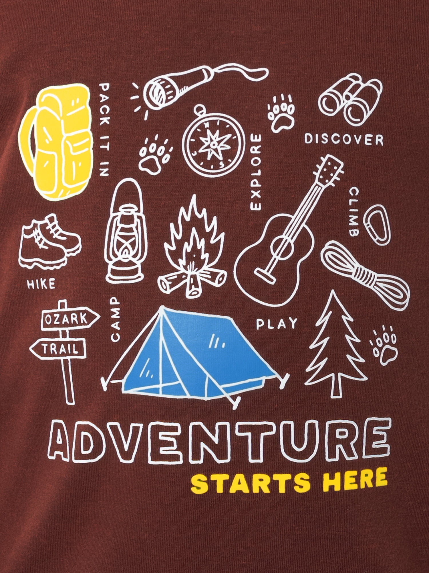 Ozark Trail Boy's Graphic Short Sleeve T-Shirt, Sizes 4-18
