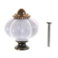 thumbnail image 4 of 2pcs White Vintage Style Door Knobs Cabinet Drawer Cupboard Kitchen Pull HanH WL, 4 of 7