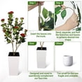 thumbnail image 4 of Arbre Camélia Artificiel 120/150/180cm, Plante en Pot Artificielle avec Fleurs Rouges et Blanches Réalistes, Arbre Artificiel Sans Entretien pour Décoration de Maison, Bureau, Salon, Mariage et Fête, 4 of 8