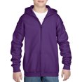 thumbnail image 2 of Gildan Yth Zip Hood Purple, 2 of 2