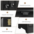thumbnail image 3 of Pemberly Row Armoire de Rangement d'Appoint pour Plancher avec Tablettes Ajustables Noir, 3 of 7