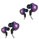 thumbnail image 3 of Sidaley Auricular con cable en el oído HiFi Bass Sport Correr Caminar 3.5mm Jack Auriculares Púrpura Violeta 2piezas, 3 of 6