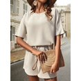 thumbnail image 5 of EASYBRAUS Women Batwing Sleeve Top and Shorts Set Summer 2025 Casual Two Piece Outfit S-XXL, 5 of 7
