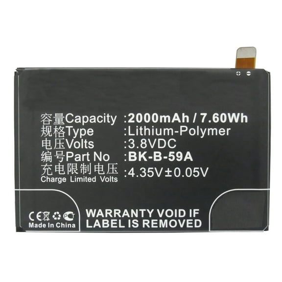 Batteries N Accessories BNA-WB-P3135 Cell Phone Battery - Li-Pol, 3.8V, 2000 mAh, Ultra High Capacity Battery - Replacement for BBK BK-B-59A Battery