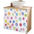 thumbnail image 2 of Rainbow Cabinet Curtains 35"W x 35"L, Colorful Boho Tainted Pattern Polka Dot Modern Sink Skirt for Bathroom Vanity Kitchen Self Adhesive, Dust-Proof Privacy Curtain for Shelves Closet Laundry Pantry, 2 of 9