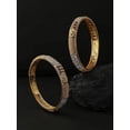 thumbnail image 2 of Pallavi Creation 2 Piece Kada Set Ad Cz Stones Gold Plated Daily Use Handmade Meena Work Fashion Jewelry indian bangles for Women & Girls, 2 of 5