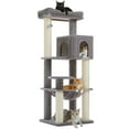 thumbnail image 2 of PEQULTI 58" Large Cat Tree with Spacious Hammock and Huge Condo Cat Tower for Indoor Cats Gray, 2 of 8