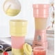thumbnail image 1 of Batidora portátil recargable USB - exprimidor personal de 6 cuchillas para batidos, vaso de viaje de 450 ml con acero inoxidable 304, rosa/amarillo, 1 of 8
