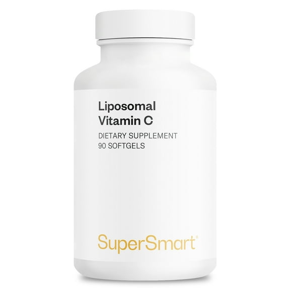 SuperSmart Liposomal Vitamin C 1005mg per Day (High Absorbption) - Patented Vitamin C Supplement - Collagen Production | Non-GMO & Gluten Free - 90 Softgels