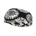thumbnail image 2 of Goofa White Sunflowers Pattern Sweatbands Sports Headband for Men & Women,Moisture Wicking Athletic headband,Breathable Sweatband,Sports accessories,Workout gear, 2 of 9