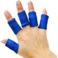 thumbnail image 1 of 10 PCS Adult Finger Brace Splint Sleeve Thumb Support Protector Soft Comfortable Cushion Pressure Safe Elastic Breathable Spandex Finger Splinter Boating GYM(blue), 1 of 7