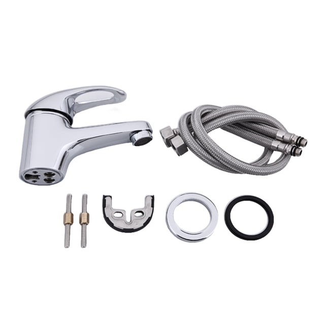 Injueey Grifos de baño de acero inoxidable, servicio prolongado, interruptor suave, manija única, aplicación amplia, grifo de fregadero de Juegos de accesorios de baño Injueey HA011869-00B