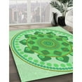 thumbnail image 3 of Ahgly Company Machine Washable Indoor Rectangle Transitional Jade Green Area Rugs, 4' x 6', 3 of 7