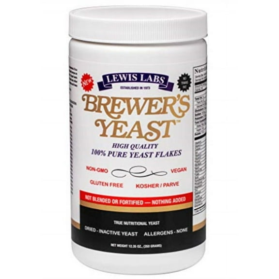 Brewers Yeast Flakes for Lactation Cookies, Breastfeeding Supplement to Boost Mother's Milk (1 Pack) - Non Fortified, Unsweetened - Kosher, Gluten Free, Non GMO, Vegan, Plant Based Protein Powder