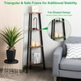 thumbnail image 6 of COSTWAY 4-Tier Corner Shelf Metal Storage Rack Bookcase Plant Display Stand Natural, 6 of 11