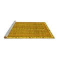 thumbnail image 2 of Ahgly Company Machine Washable Indoor Square Abstract Yellow Modern Area Rugs, 4' Square, 2 of 4