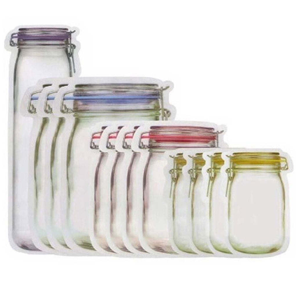 keepw Bottle Bag Portable Seal Moisture-proof Food Storage Bag Snacks  12pcs