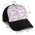 thumbnail image 2 of Naloa Purple Rabbit Adult adjustable Print Baseball Hat, Patchwork curved brim baseball capfor Men and Women, One Size, 2 of 5