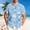 Blue, variant on Blmnix Graphic Tees Mens Shirt Beach Shirts Funny Shirts Tshirts Collared Blue Short Sleeve Athletic Shirts for Men,L