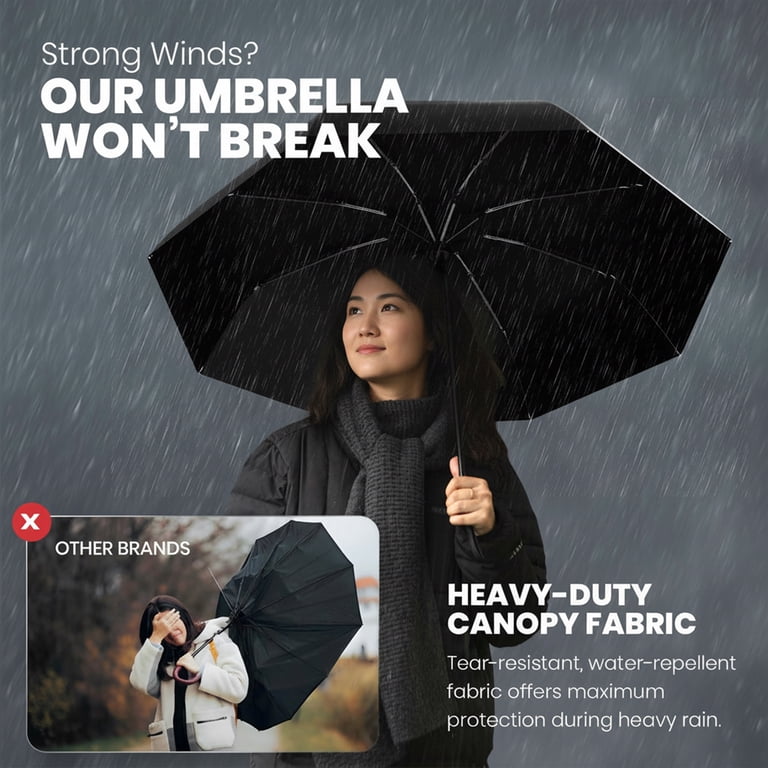 Rain-Mate Folding Travel Umbrella, Auto Open Close photo 2