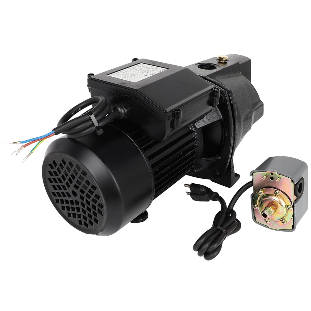 ECCPP Shallow Well Jet Pump &Pressure Switch, 1 HP 18.5GPH, Stainless Steel, 110V