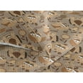 thumbnail image 3 of Ambesonne Owls Quilted Bedspread Set 3 Pcs, Cartoon Nocturnal Bird Night, King, Pastel Brown Warm Taupe, 3 of 4