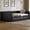 Full XL + Black + Daybeds + Faux Leather + Upholstered, variant on Full XL Upholstered Daybed with Trundle and LED Armrests, Black - Space Saving Sofa Bed for Guest Room
