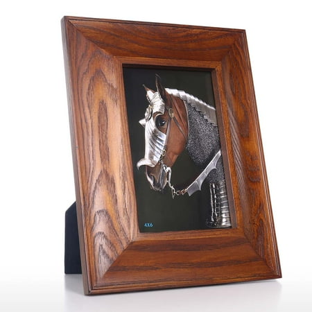 frame tabletop rustic decoration wooden dark display brown office wood 4x6 walmart
