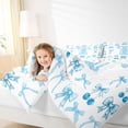 thumbnail image 3 of Castle Fairy Blue Cherry Bow Letter T Full Size Comforter Sets 3 Pieces for Girls,Fruit Bowknot Bedding Sets, 3 of 6