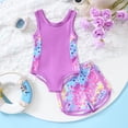 thumbnail image 5 of Byoo Toddler Girls UPF 50+ Tankini Set Sleeveless Vibrant Print Quick Dry Beach Pool Swimsuits,Yellow, 5 of 8