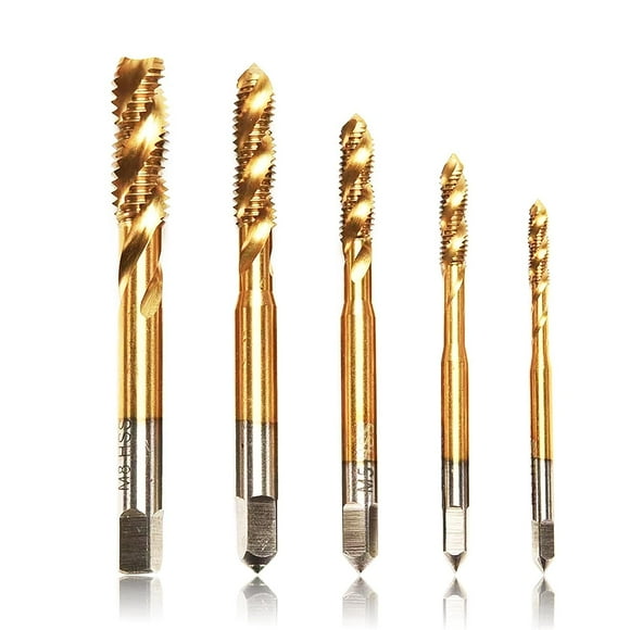 shiyou-Titanium Coat Spiral Flute Drill Tap Set M3/4/5/6/8 - 1 Count