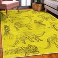 thumbnail image 3 of Jurassic Decorative Rug, Arrangement of Various Dinosaurs Illustrations Skeleton Biology Historic, Quality Carpet for Bedroom Dorm and Living Room, 6 Sizes, Pale Earth, by Ambesonne, 3 of 4