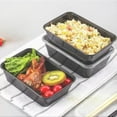 thumbnail image 5 of HengDidi 10-Pack Food-Grade Disposable Plastic Lunch Box Set - Leak-Proof Microwave and Freezer Safe Containers for Meal Prep, 5 of 9