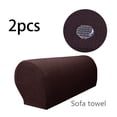 thumbnail image 3 of 2 fundas para sillón, fundas para brazos, Protector de muebles, fundas extraíbles para sillón para el hogar, sala de estar, dormitorio, muebles de , Dark Brown Marron oscuro Macarena Fundas Sillones, 3 of 7