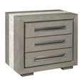 thumbnail image 2 of Home Fare Table de Chevet Moderne 3 Tiroirs avec Incrustation de Marbre en Naturel, 2 of 7