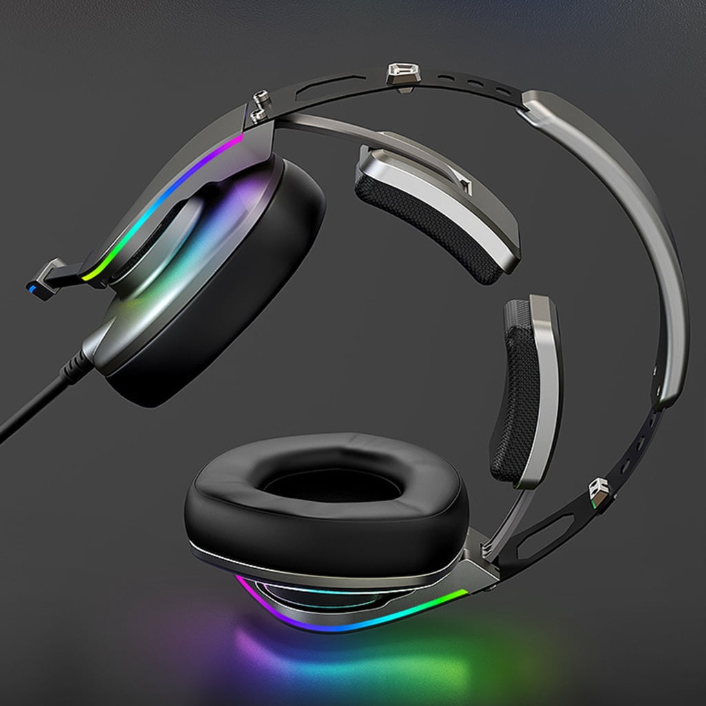 Adjustable Over Ear Headphones With Microphone Inside Noise Cancelling 7.1 Sound