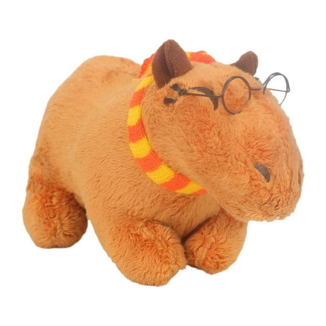 Carpincho de juguete, lindo carpincho de peluche, animal de peluche para coche, decoración del hogar, sofá, figura blanda, carpincho, regalos de Bufanda de gafas