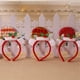 thumbnail image 5 of Ounissouiy Diademas de Navidad Accesorios para el cabello de Papá Noel Accesorios de rendimiento de dibujos animados suaves Sombreros para niños Kits de decoración para fiestas Rejilla amarilla roja, 5 of 6