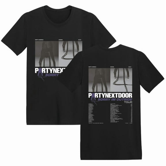 Leveorch PartyNextDoor Merch Tshirt Sorry I’m Outside Tour Tops Tee for Men and Women Casual Short Sleeve