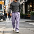 thumbnail image 6 of Men's Open Bottom Cargo Sweatpants, Sizes S-5XL, 6 of 6