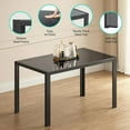 thumbnail image 5 of Dining Table Set for 4, Lofka Modern Kitchen Table and 4 PU Leather Chairs, Small Spaces,Breakfast Nook,Dining Room, Black, 5 of 8