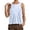 Light Blue, variant on Women's Clothing In European And Style Fashionable And Versatile Solid Color Pleated Sleeveless Vest Women's Top Beaded V Neck Top Long Tops