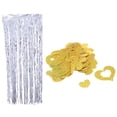 thumbnail image 2 of 2x100 Corazón Brillante Colgante Foil Globo Remolino Tinsel Wedding Party Decor Gold Sunnimix Remolino de globo de papel de aluminio colgante, 2 of 8