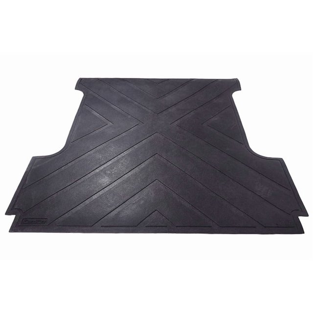Dee Zee Bed Mat DZ77016 Direct-Fit; Without Raised Edges; Black; Rubber; X-Pattern; Tailgate Liner/Mat Not Included