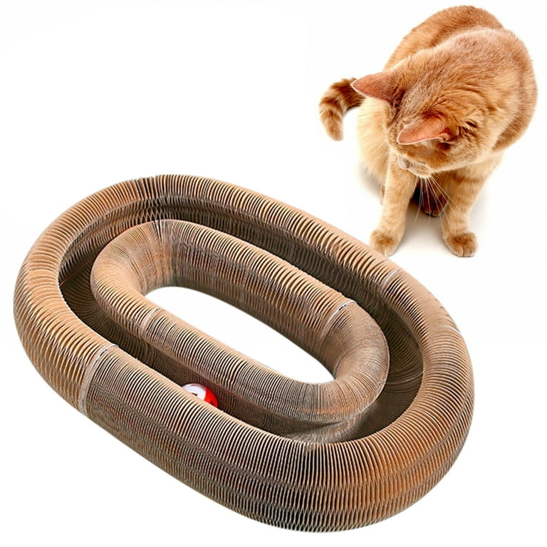 Auvideal Cat Scratcher for Large Cat Gifts for Indoor Cats Magic Organ Cat Toy Slinky Cat Toy Interactive Cat Scratch Pad 2 Pack Scratch for Cats