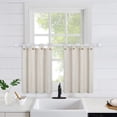 thumbnail image 2 of Shininglove Kitchen Curtains 30inch Rod Pocket Window Treatment Set of 2, Beige, 2 of 7