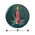 thumbnail image 3 of Christmas Candle Kitchen Refrigerator Locker Button Magnet, 3 of 6