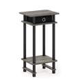 thumbnail image 1 of Mesa auxiliar Furinno Turn-N-Tube, alta, roble francés, gris/negro, 1 of 6